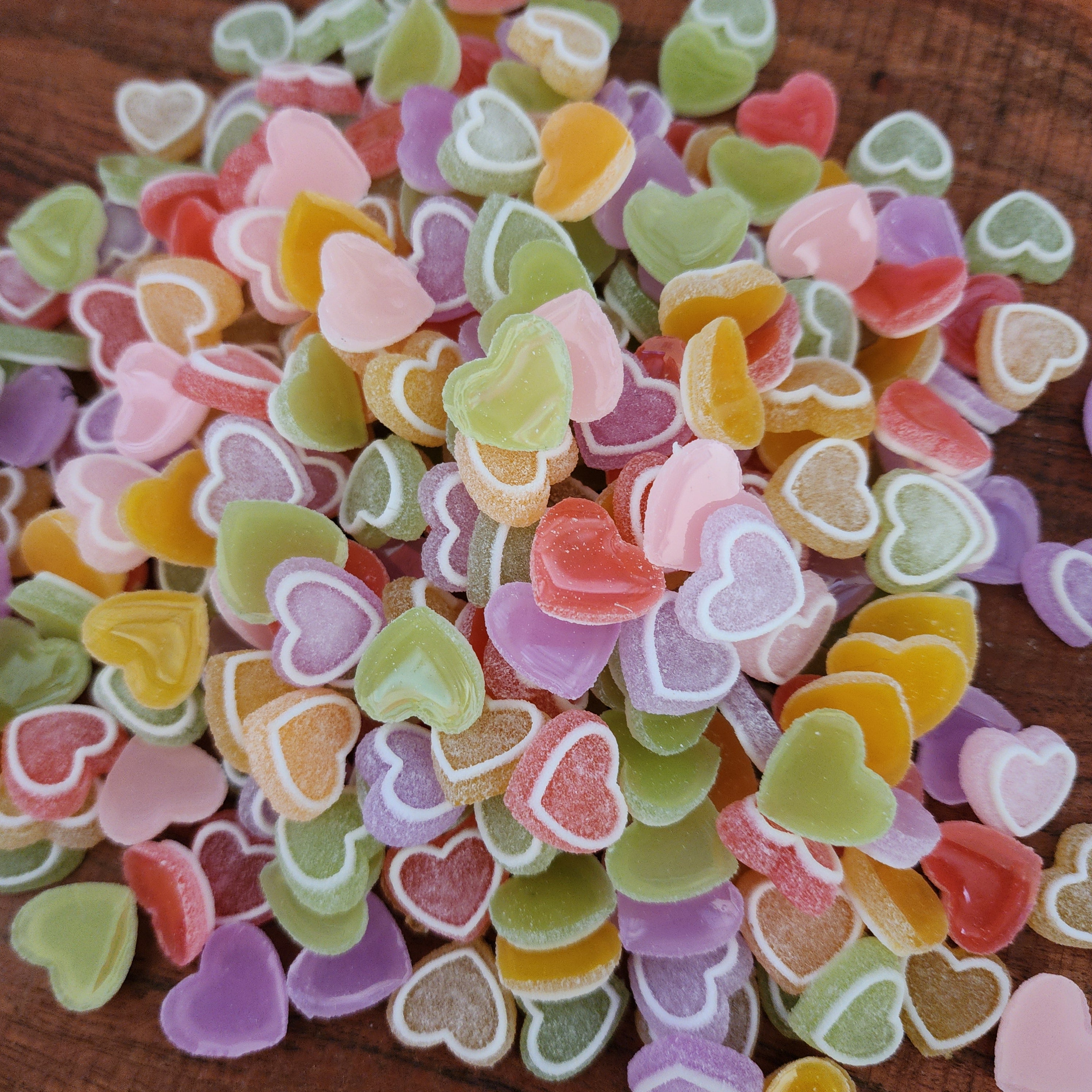 10pc Mix Resin Candy Heart Cabochon