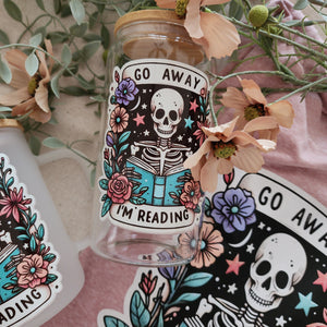 16oz Go Away Glass Tumbler