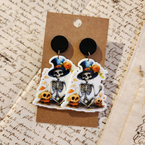 Vintage Skeleton Drop Earrings