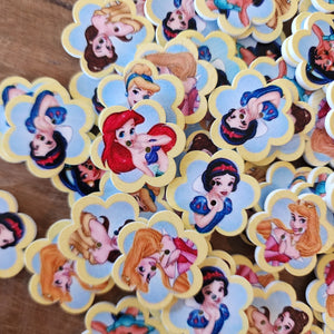 10pc Assorted Princess Wooden Buttons