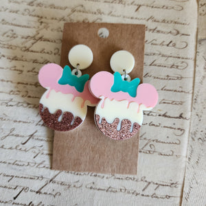 Mouse Ice-Cream Drop Earrings