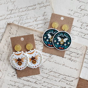 Field Bumble Bee Earrings