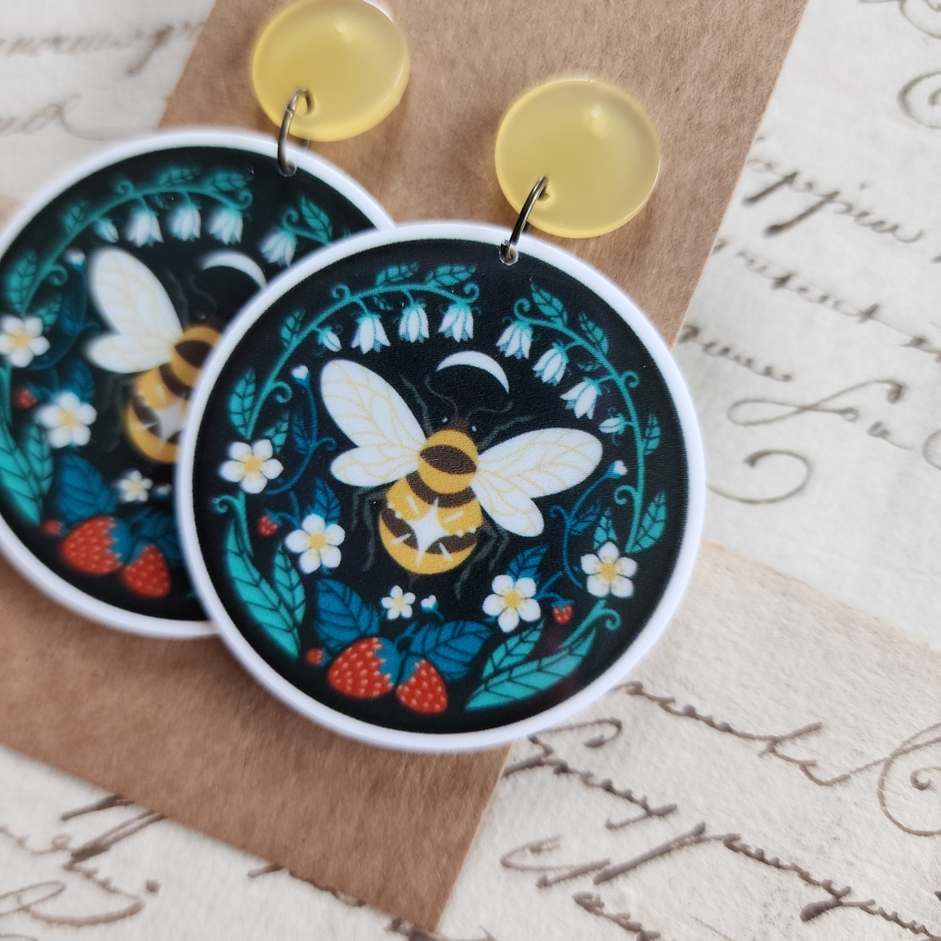 Field Bumble Bee Earrings