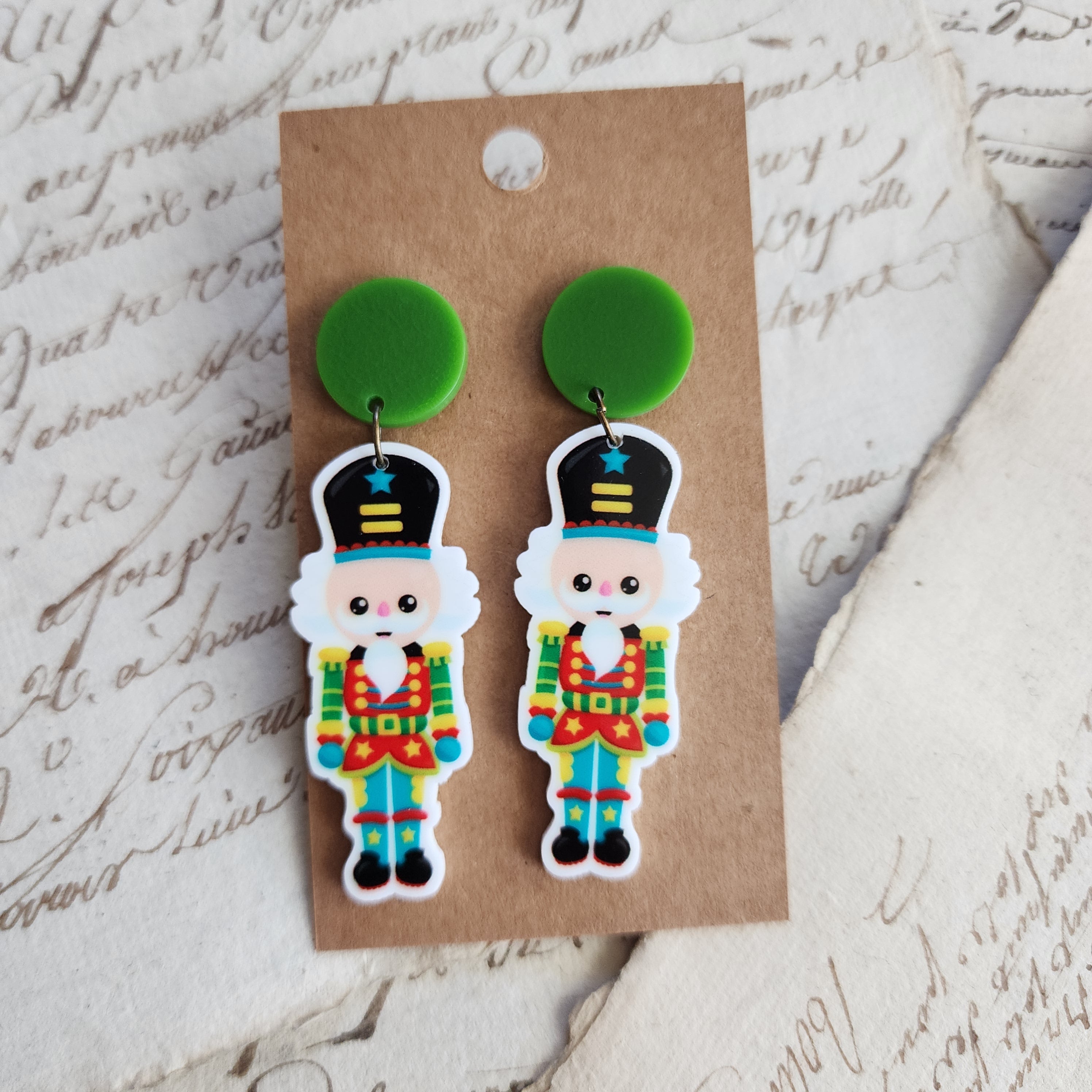 Black Hat Toy Soldier Earrings