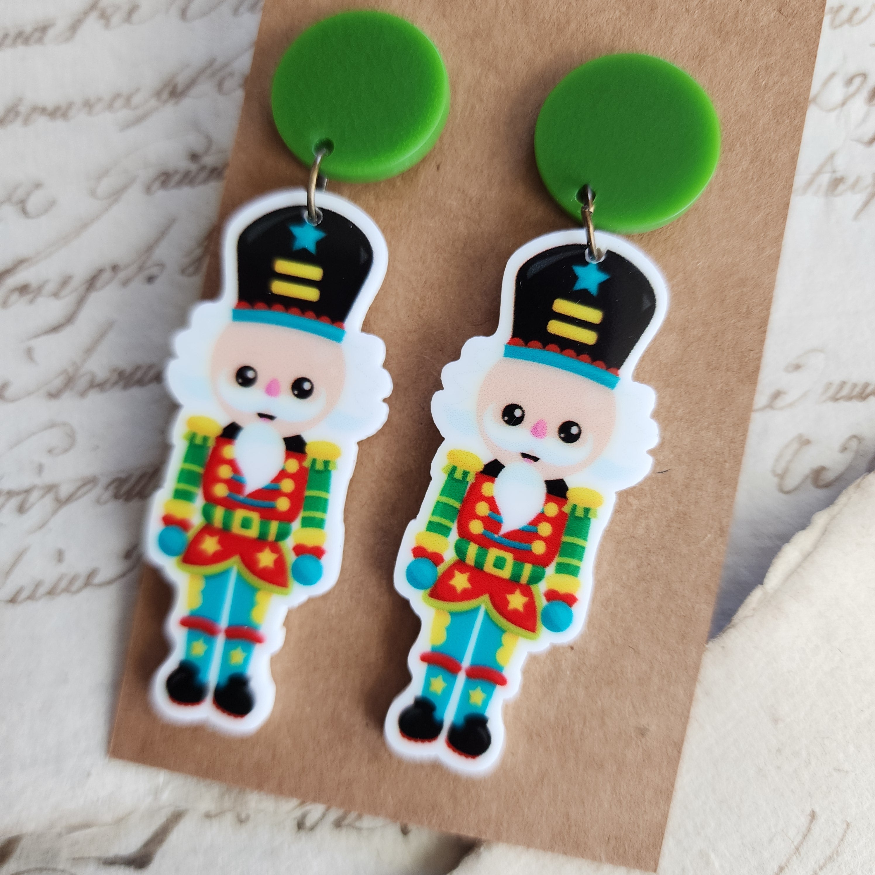 Black Hat Toy Soldier Earrings