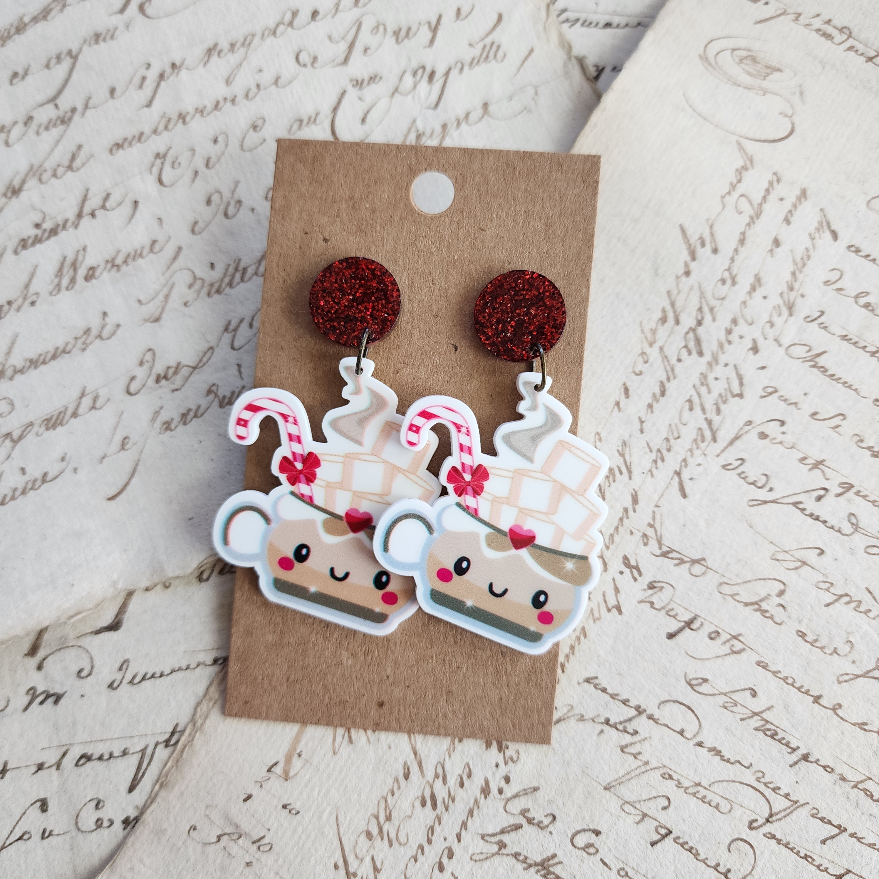 Hot Chocolate Christmas Earrings