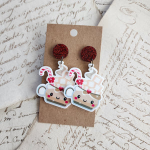 Hot Chocolate Christmas Earrings