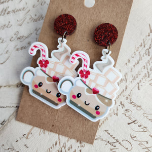 Hot Chocolate Christmas Earrings