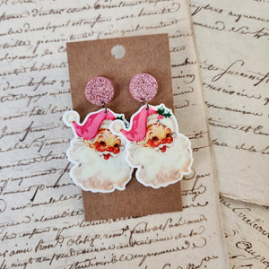 Retro Santa Earrings