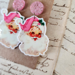 Retro Santa Earrings