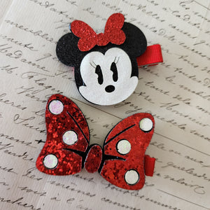 Red Mouse Character Hair Clip