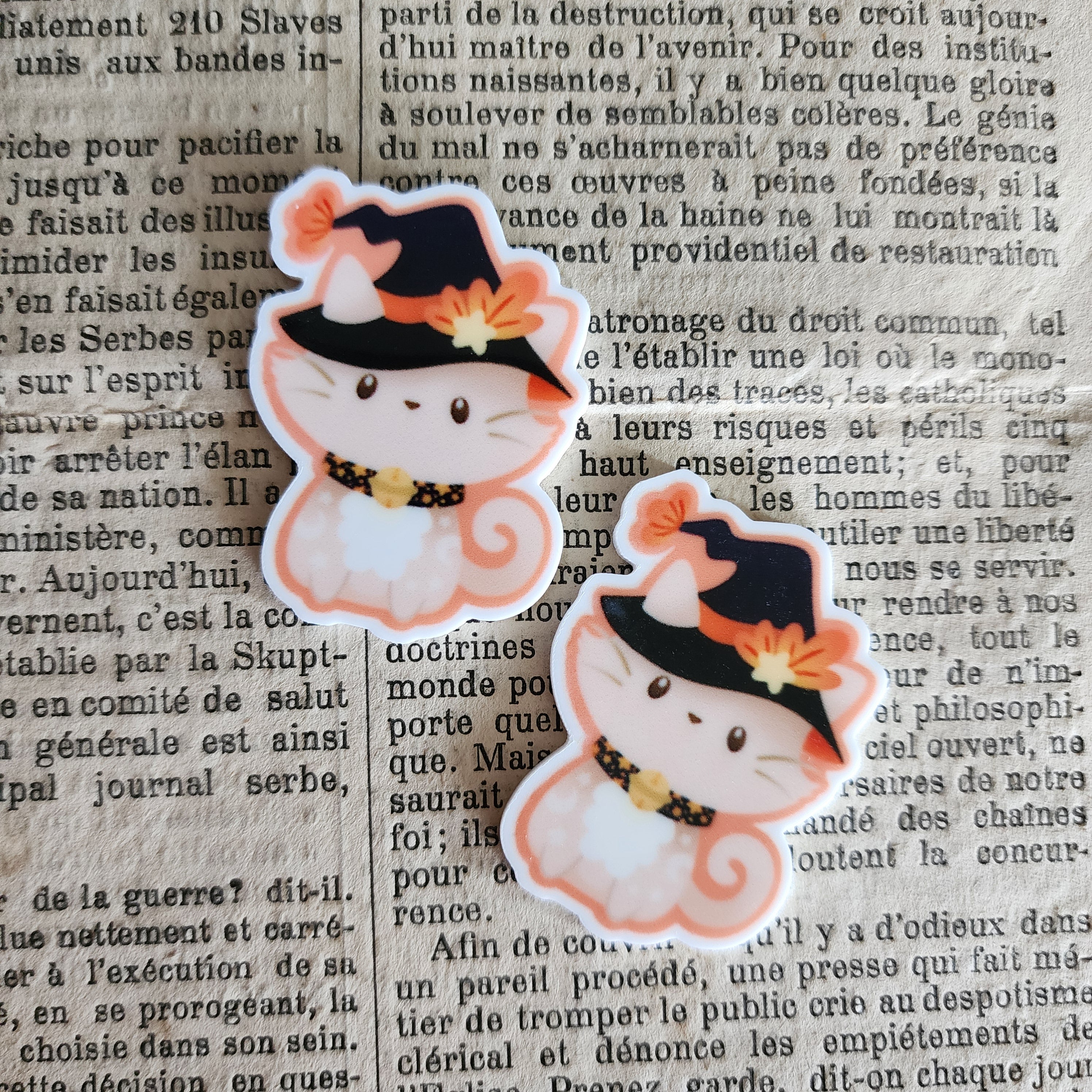 2pc Witch Kitty Planar Resin
