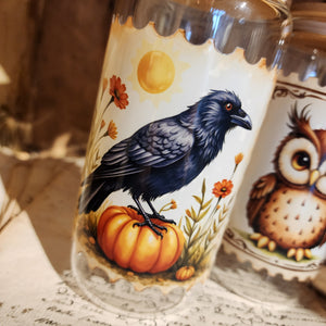 16oz Harvest Crow Glass Tumbler