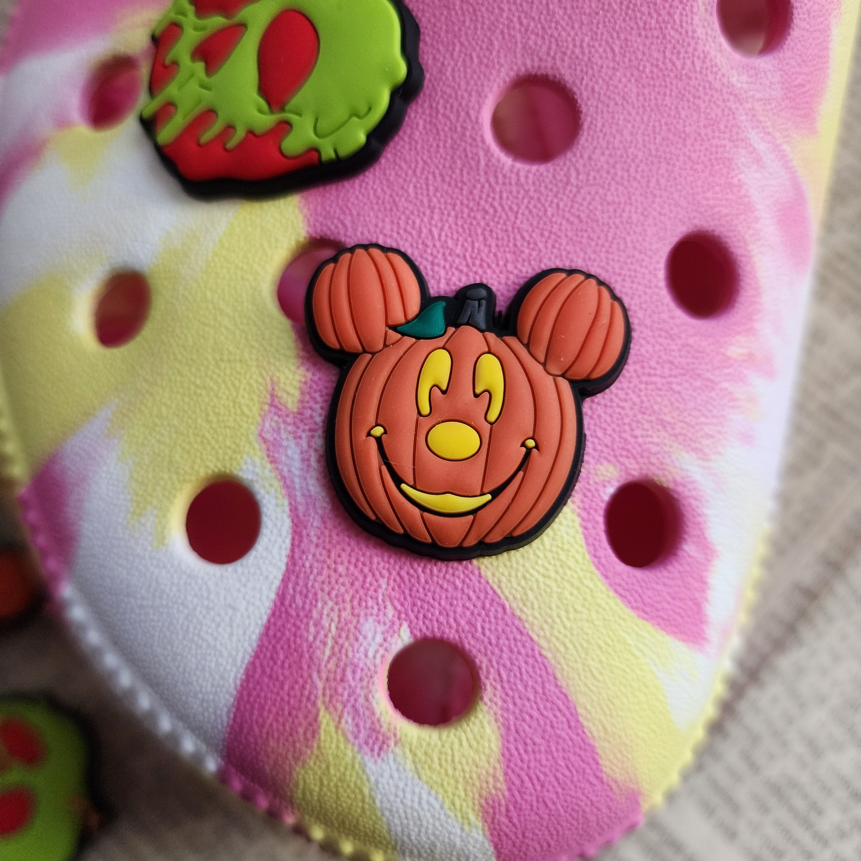 Poison Apple and Mouse Pumpkin Shoe Charms