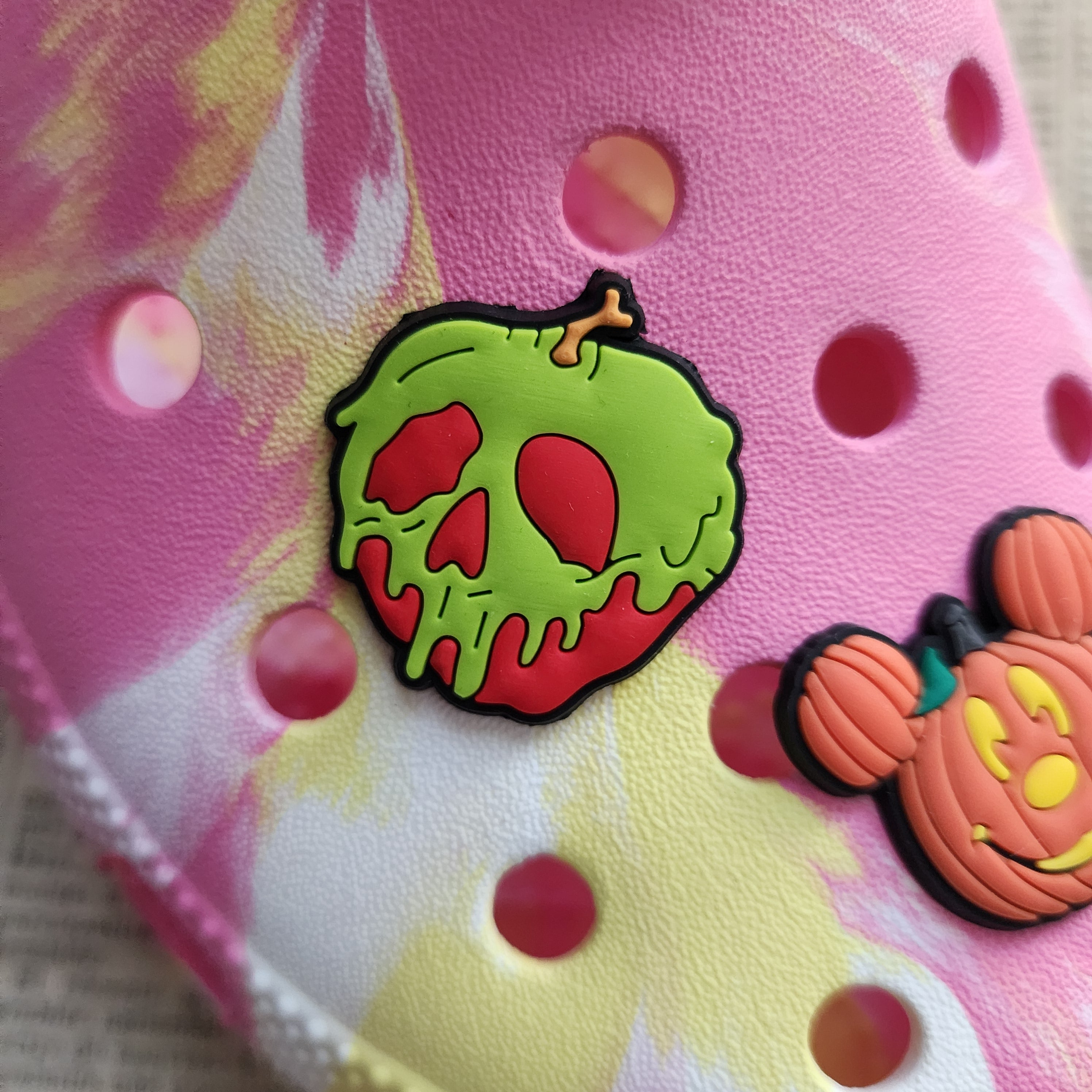 Poison Apple and Mouse Pumpkin Shoe Charms