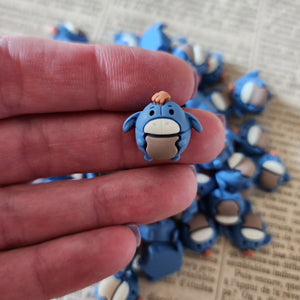 5pc Sad Donkey Resin Flatback Cabochons