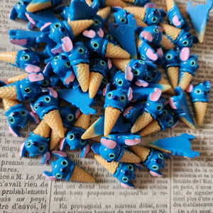 5pc Stitch Ice Cream Resin Flatback Cabochons