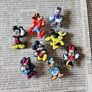 8PC Mouse and Friends Shoe Charms