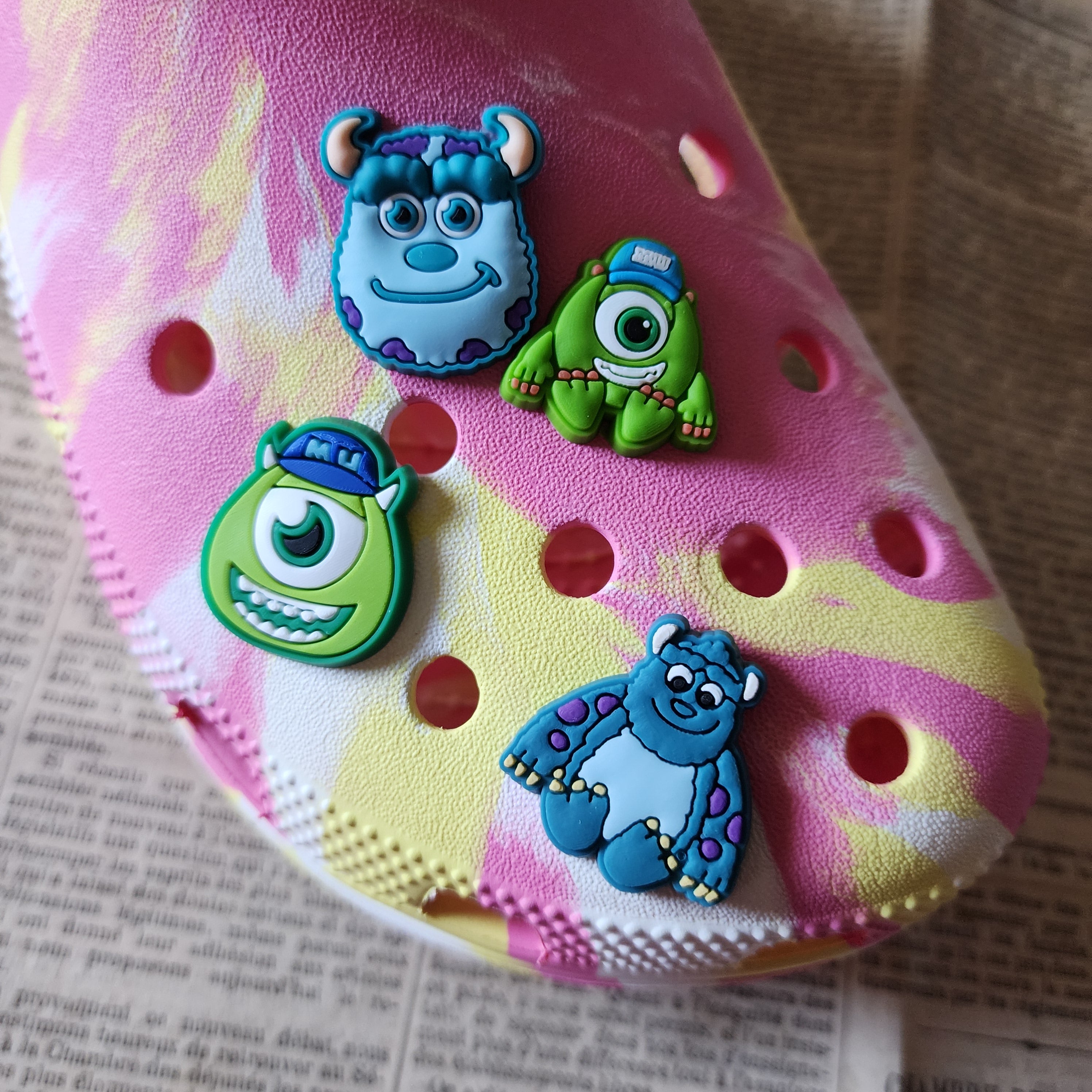 4pc Monsters Inc Shoe Charms