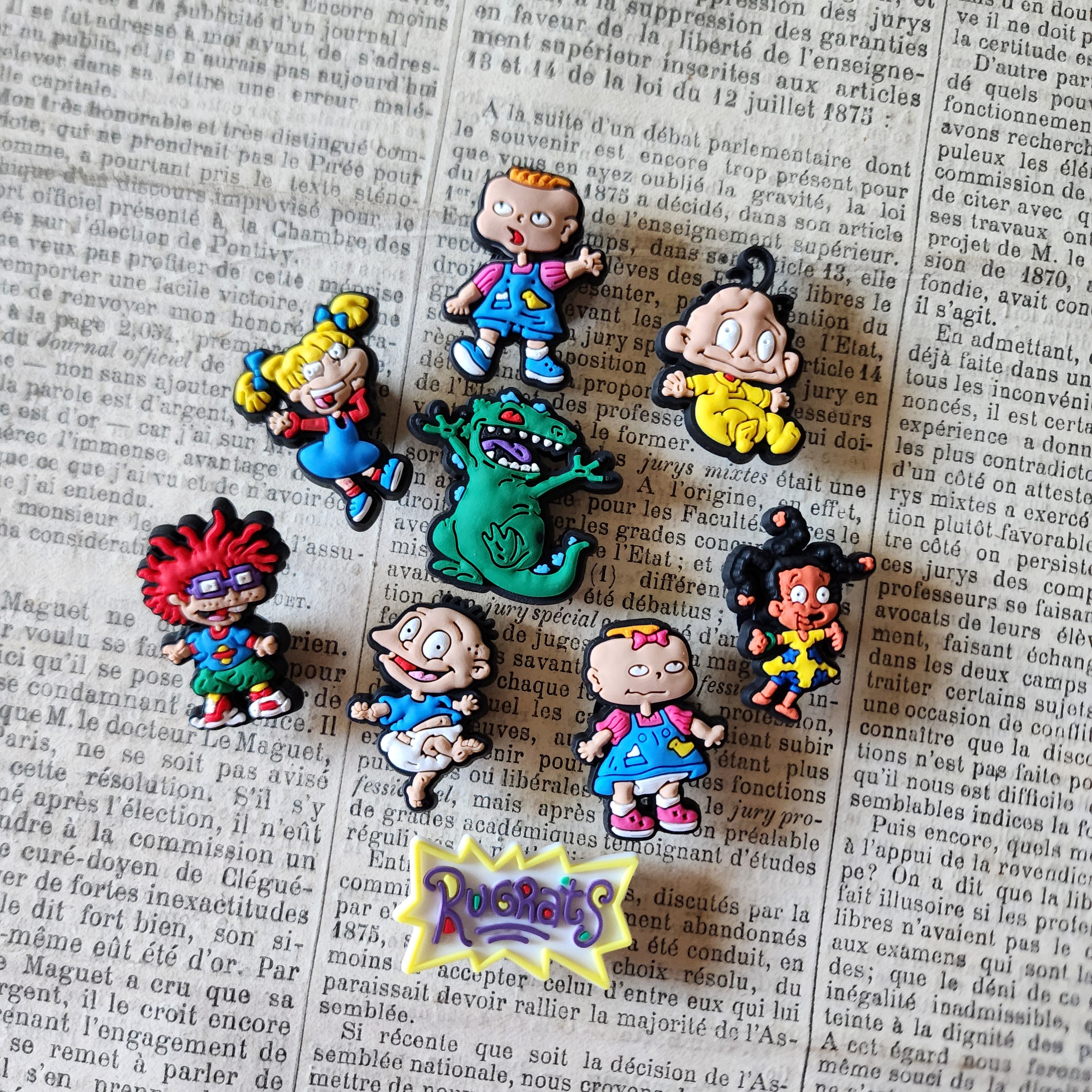 9pc Classic Cartoon Shoe Charms
