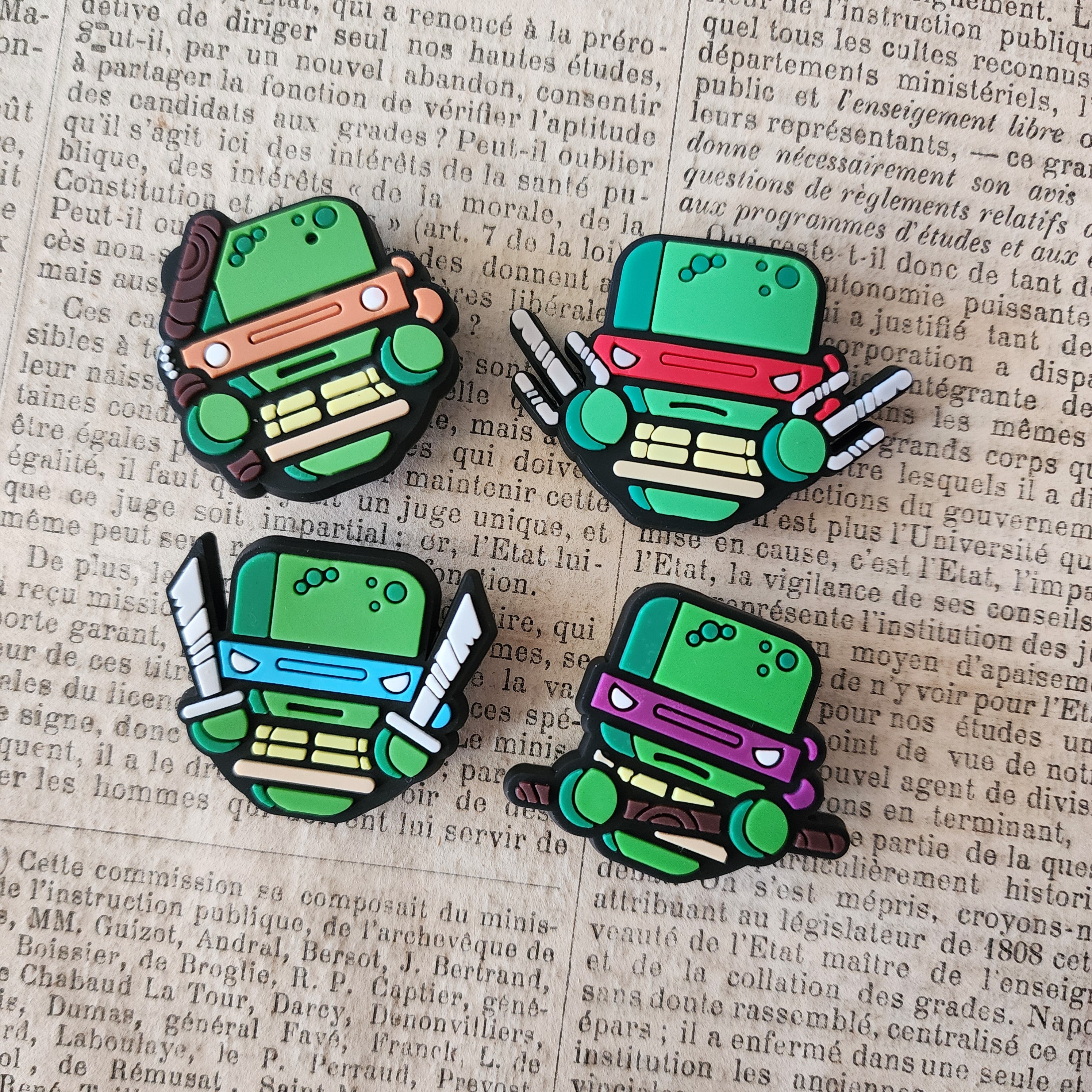 4PC Ninja Turtle Shoe Charms