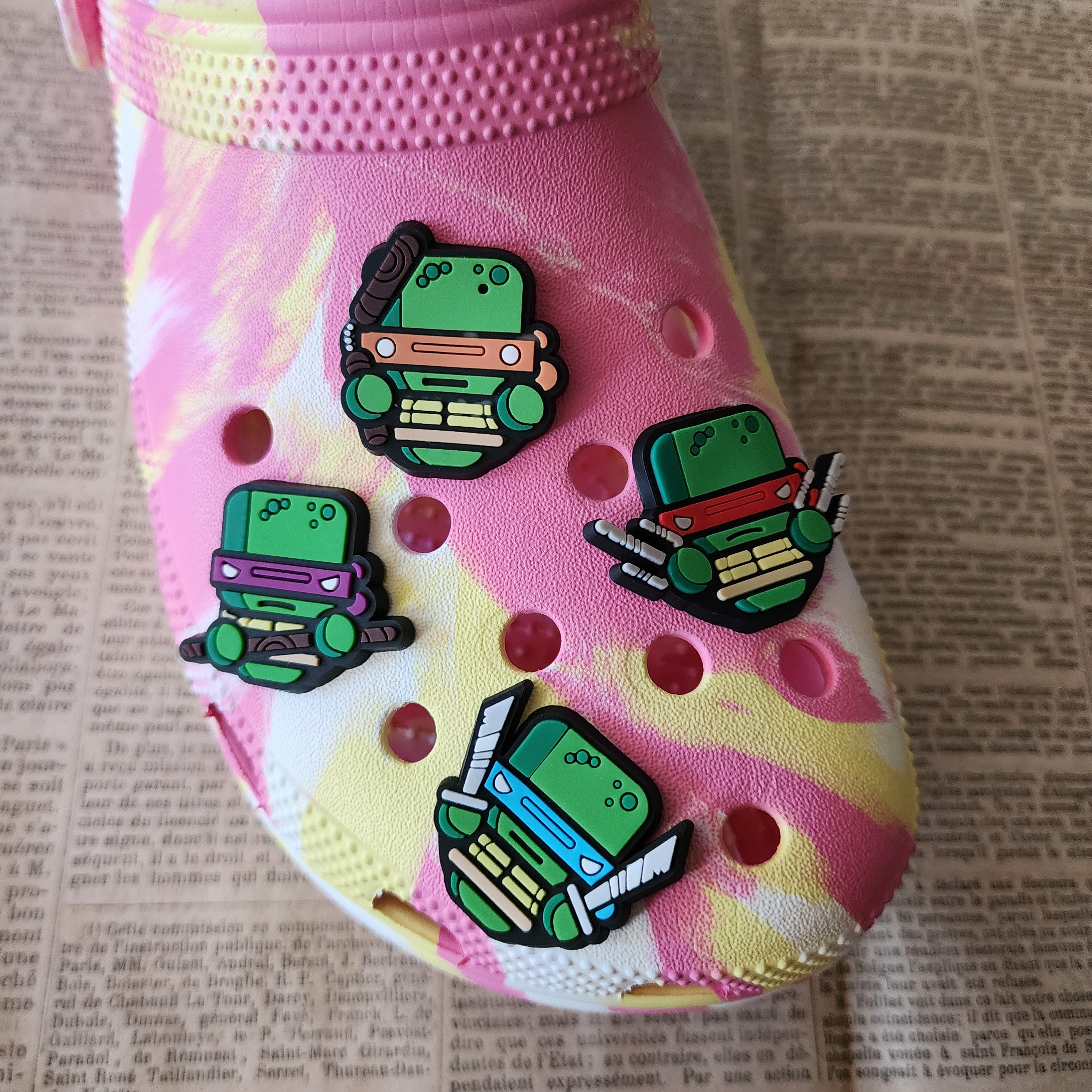 4PC Ninja Turtle Shoe Charms