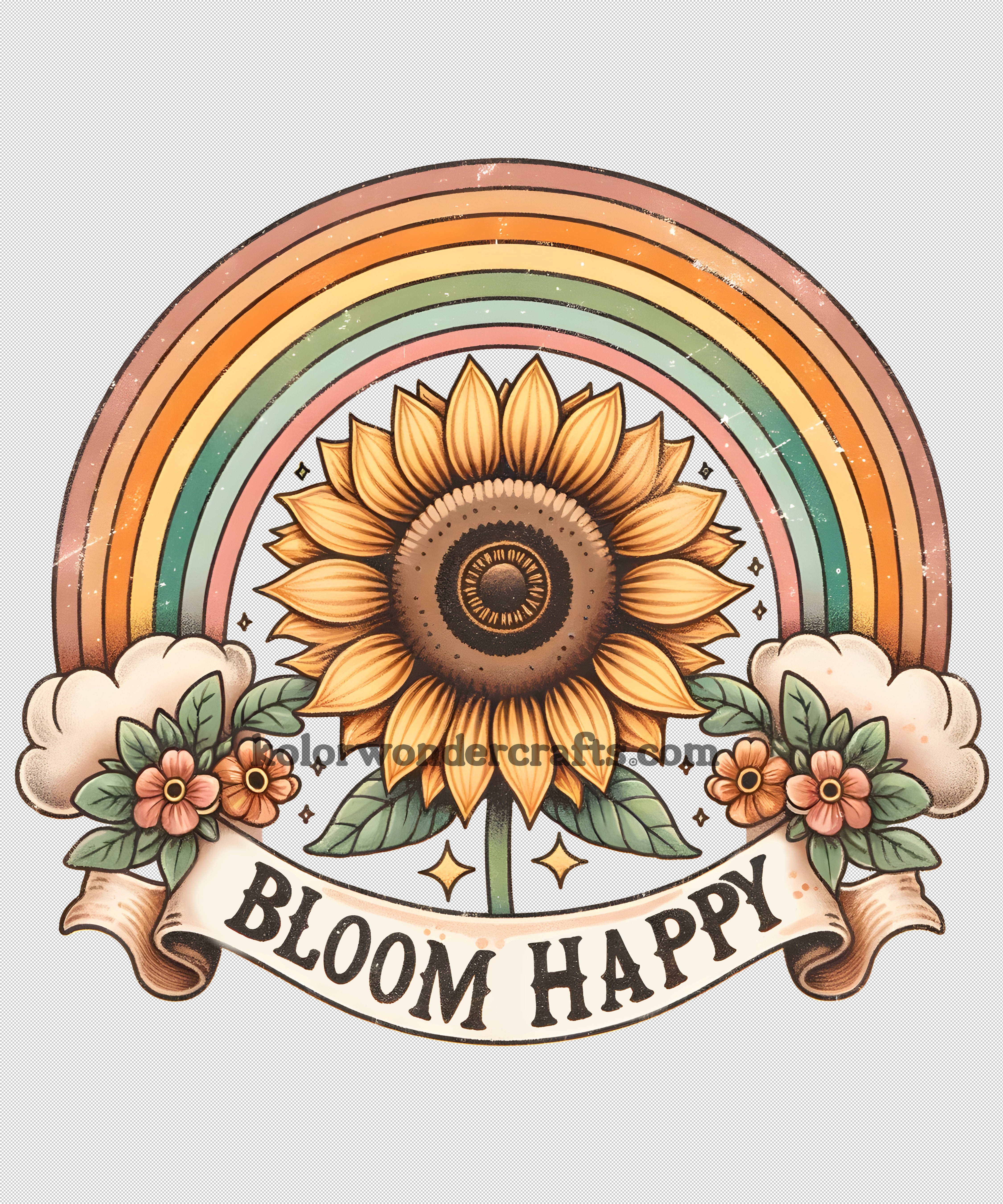 Bloom Happy Decal