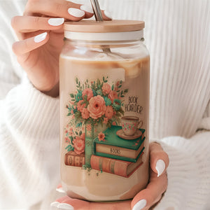 16oz Book Hoarder Glass Tumbler