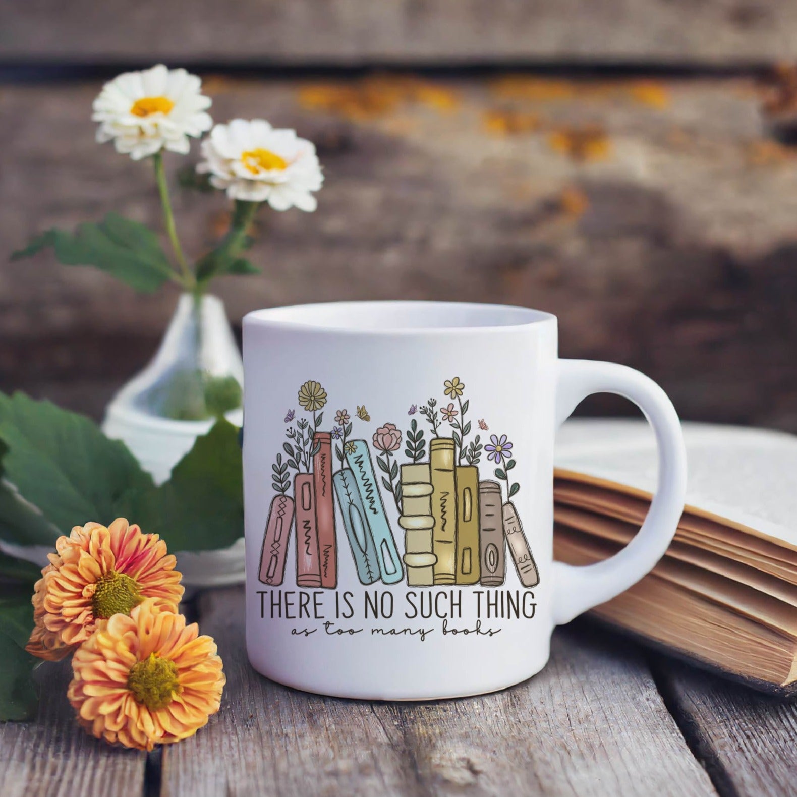 To Many Books Ceramic Mug