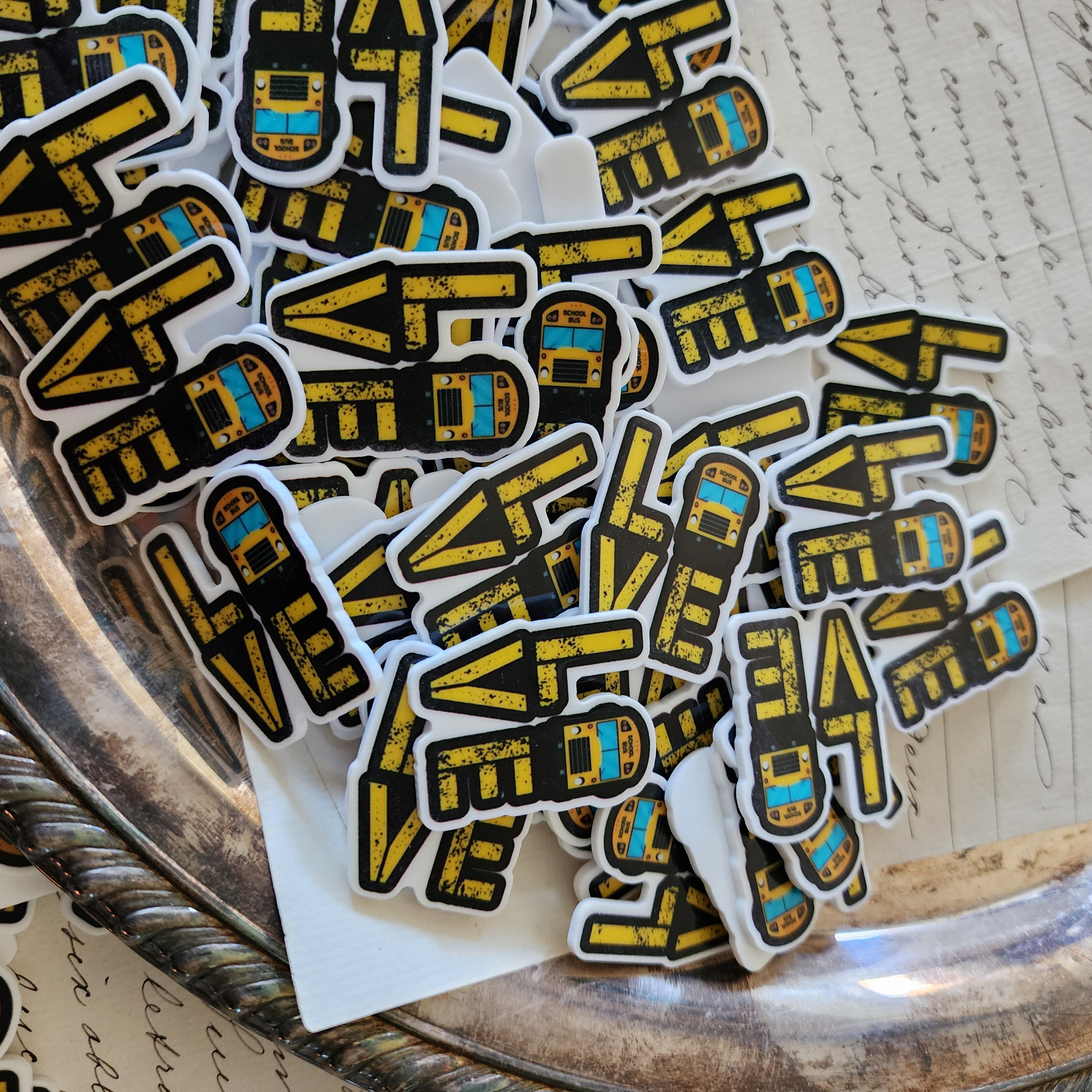 2pc School Bus Planar Resin