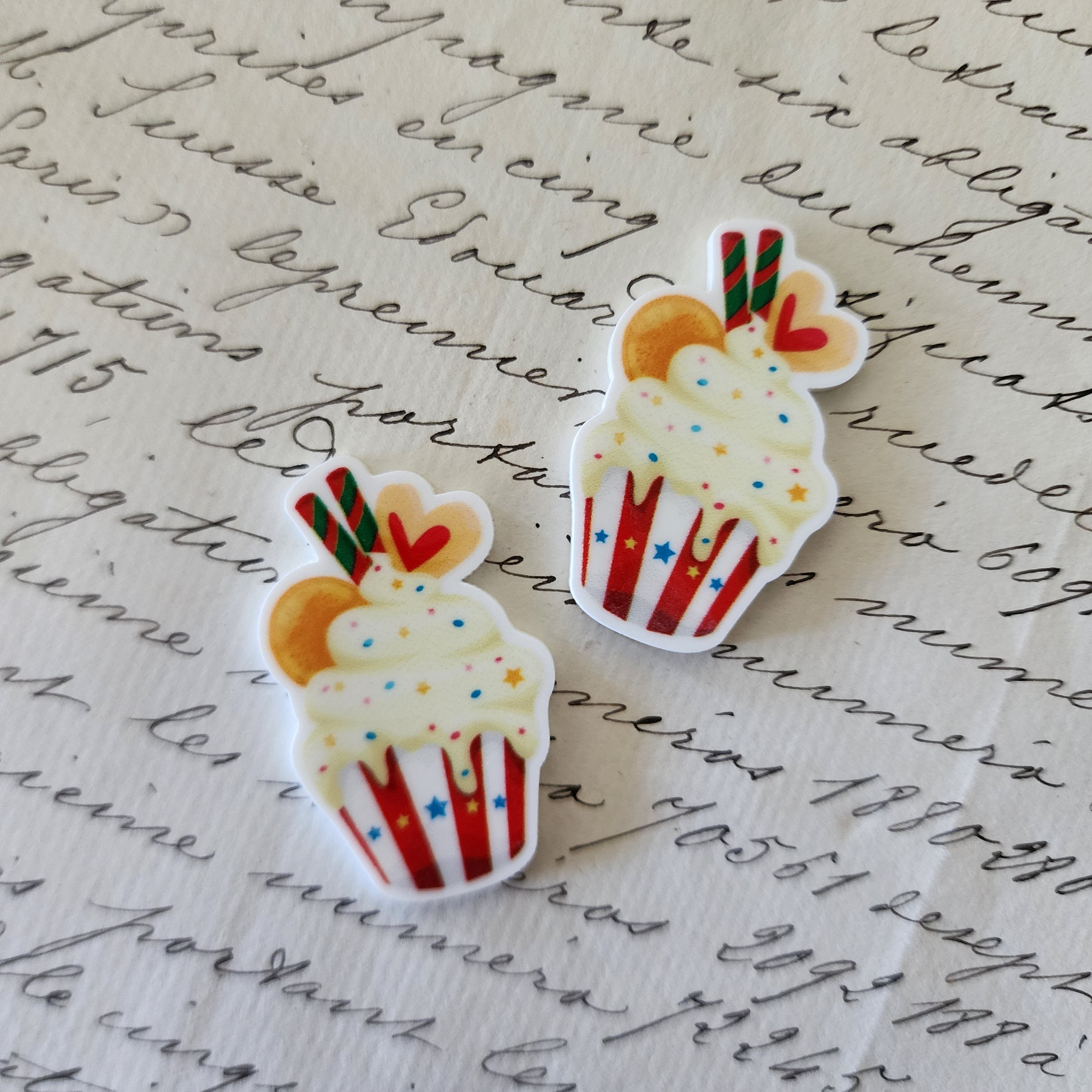 2pc Cupcake Planar Resin