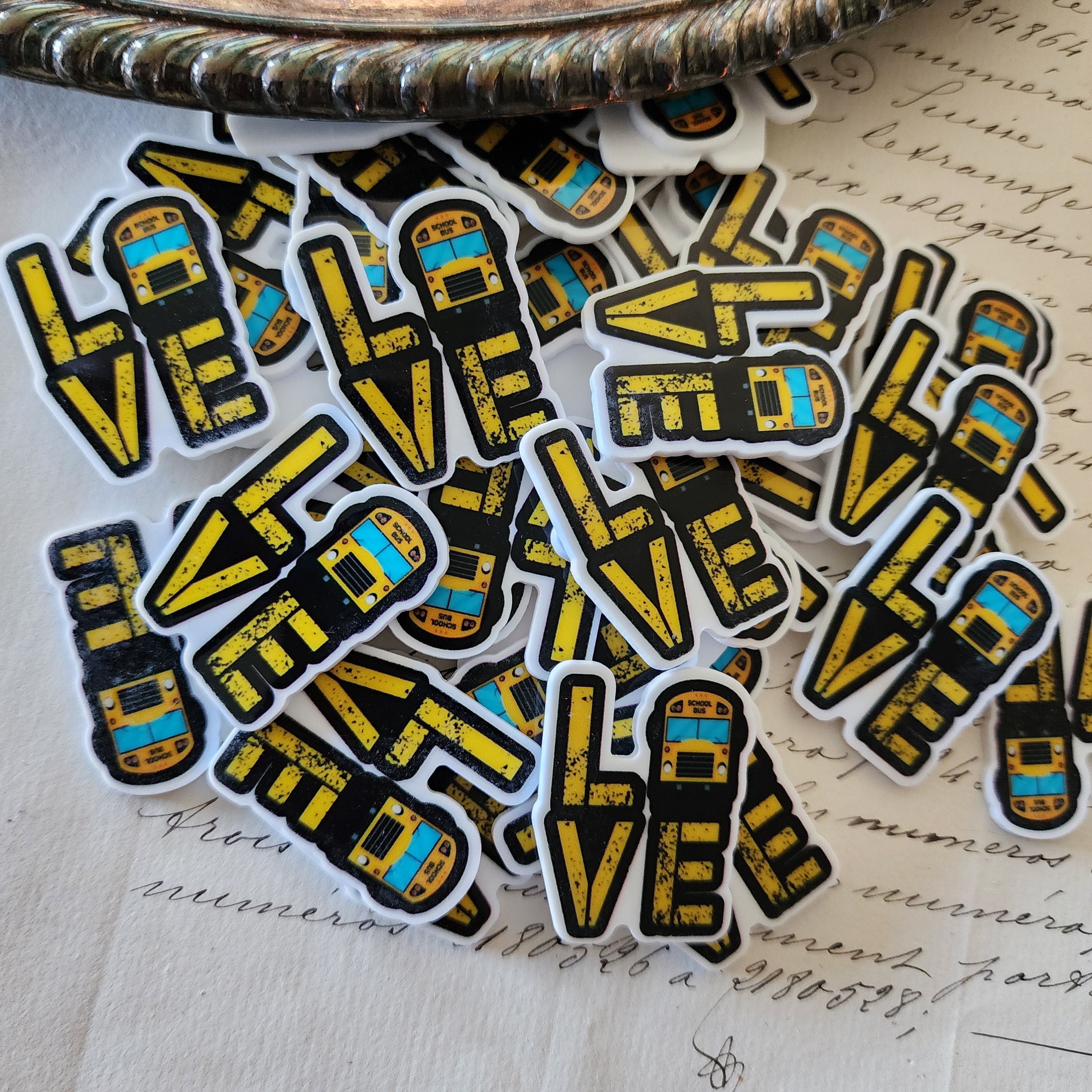 2pc School Bus Planar Resin