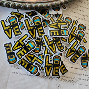 2pc School Bus Planar Resin