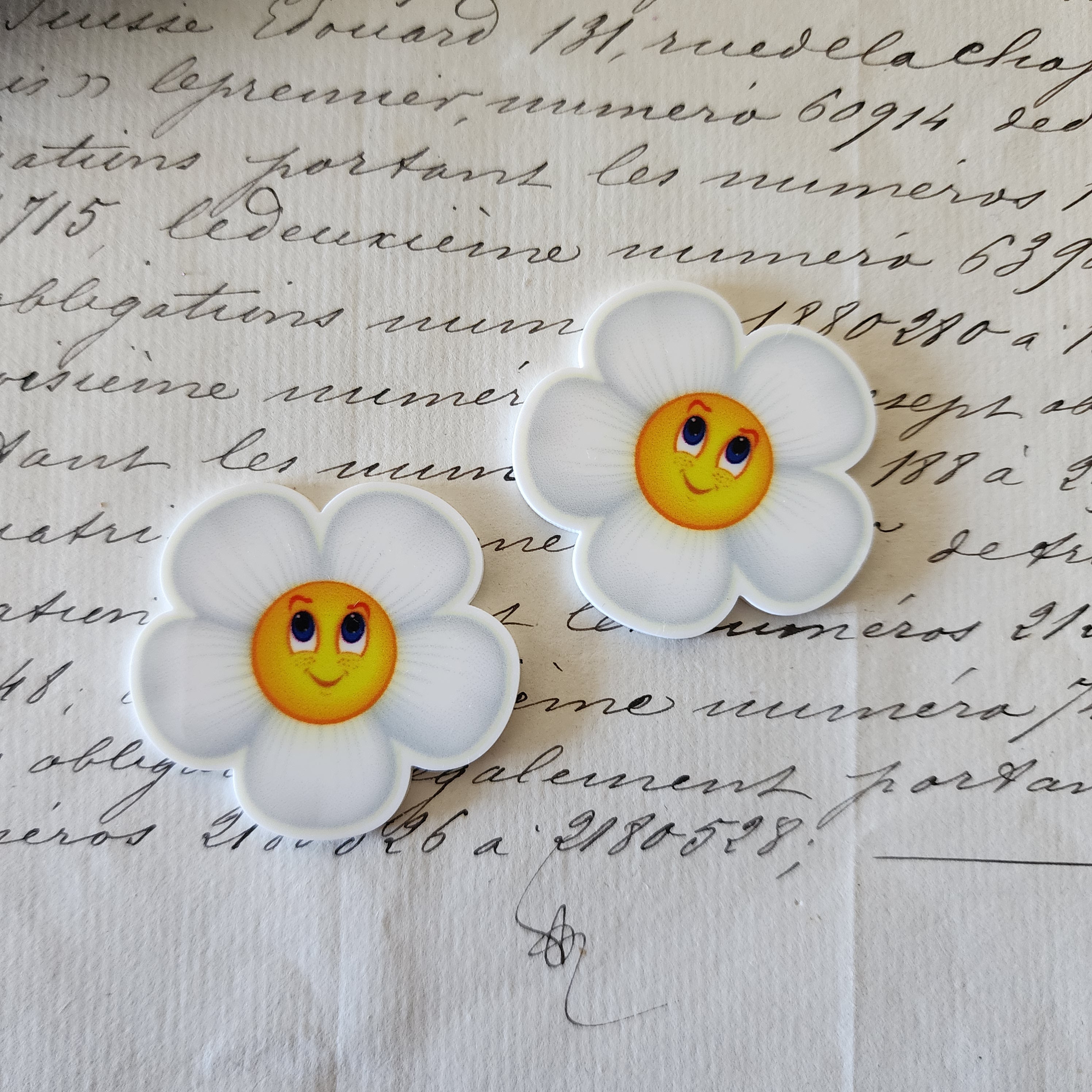 2pc Daisy Planar Resin