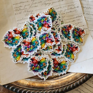 2pc Watercolor Butterfly Planar Resin