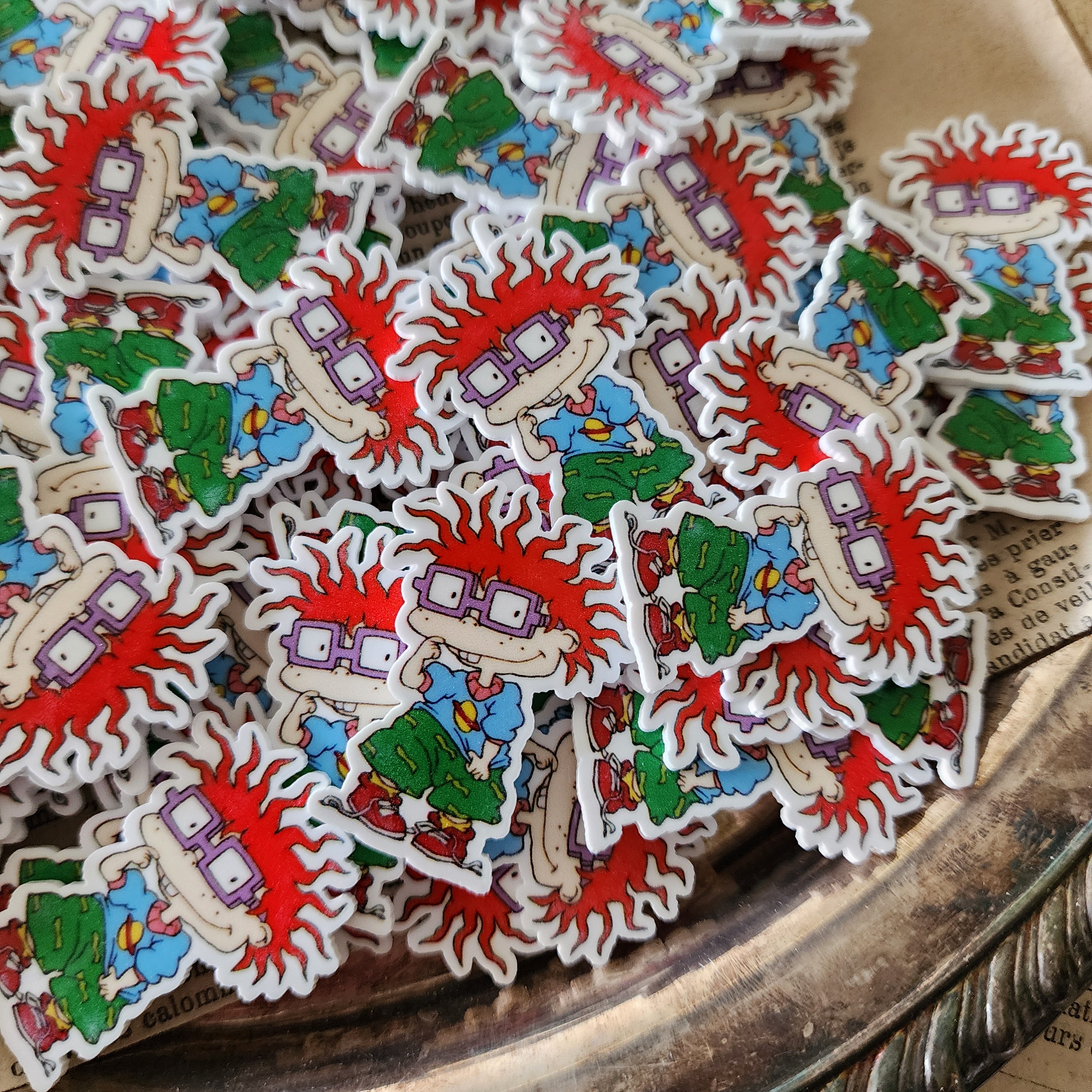2pc 90's Cartoon Planar Resin