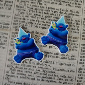 2pc Blue Troll Planar Resin