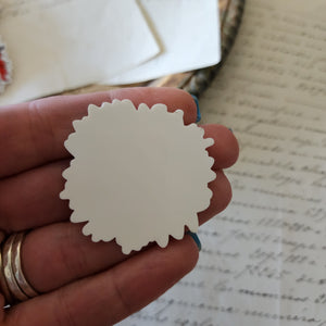 2pc Red, White and Blue Sunflower Planar Resin