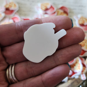 2pc Red Heart Cupcake Planar Resin