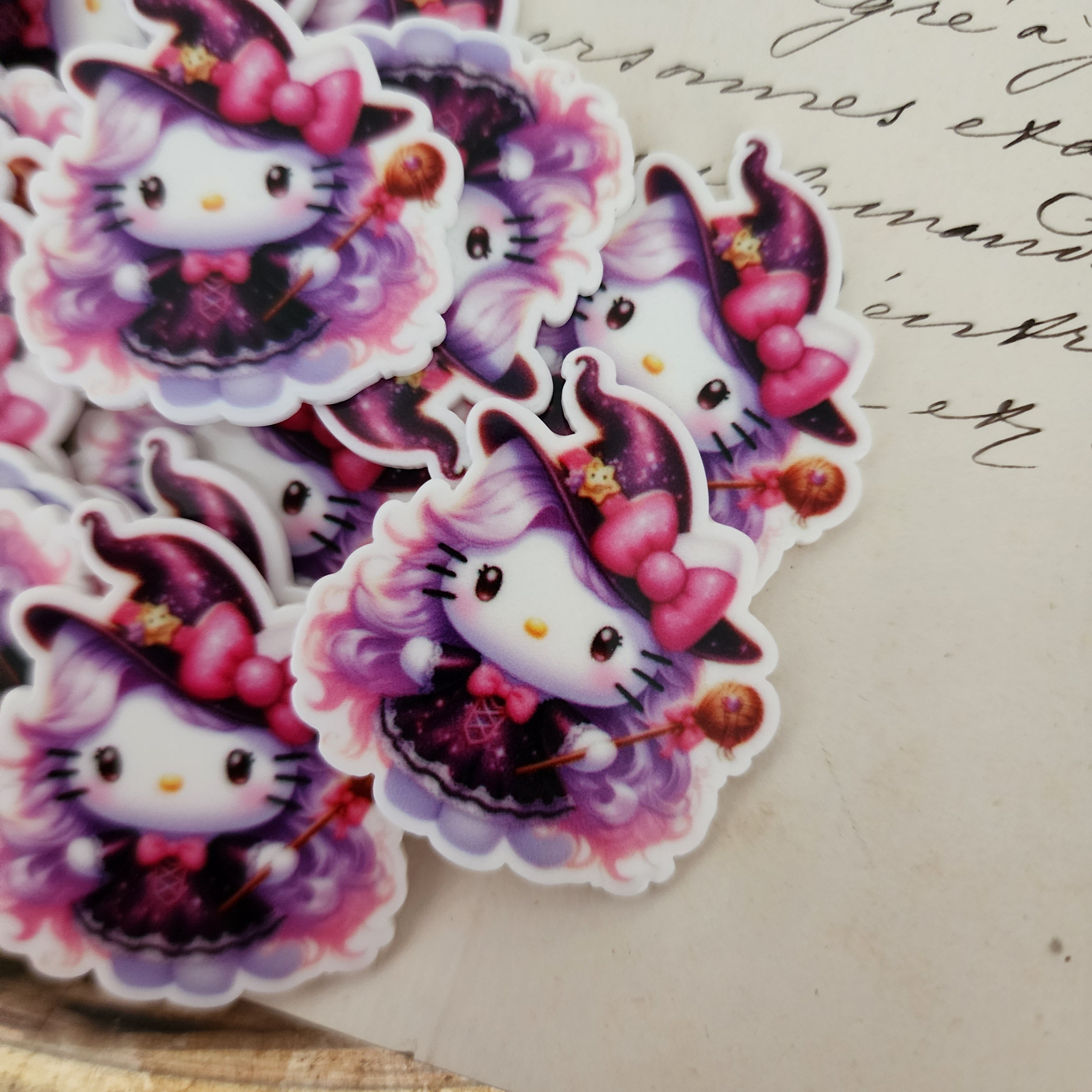 2pc Kawaii Witch Kitty Planar Resin