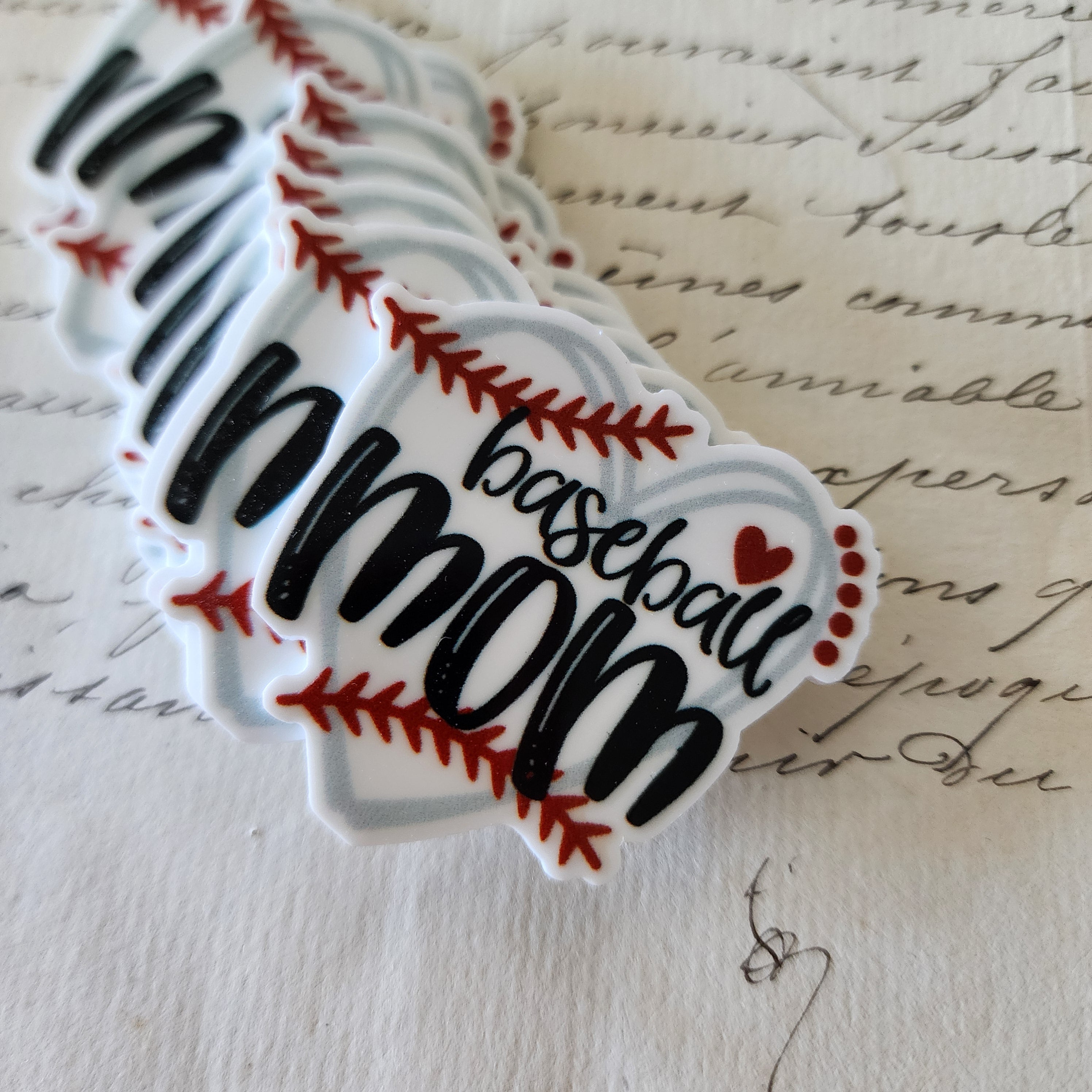2pc Baseball Mom Planar Resin