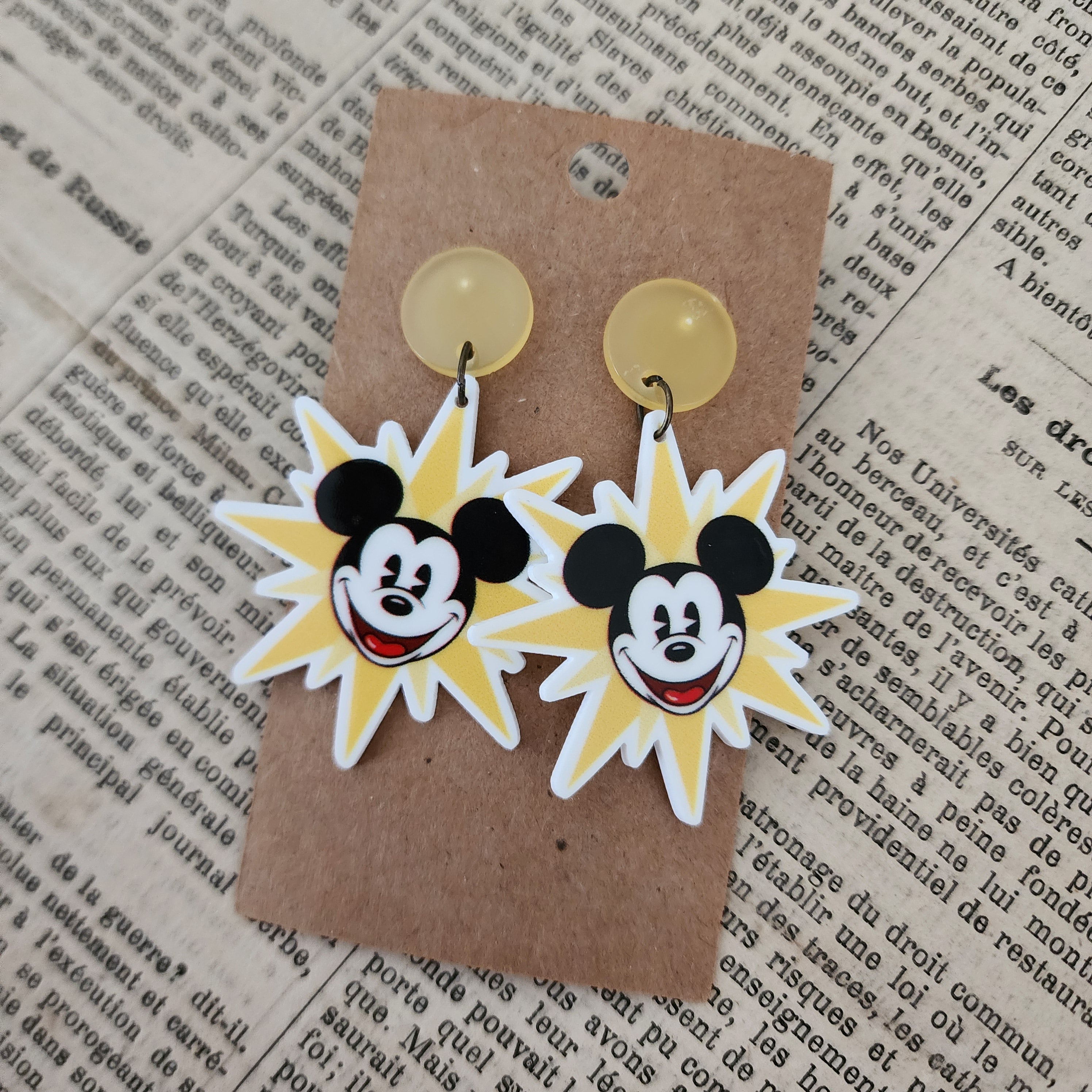 California Mouse Drop Earrings