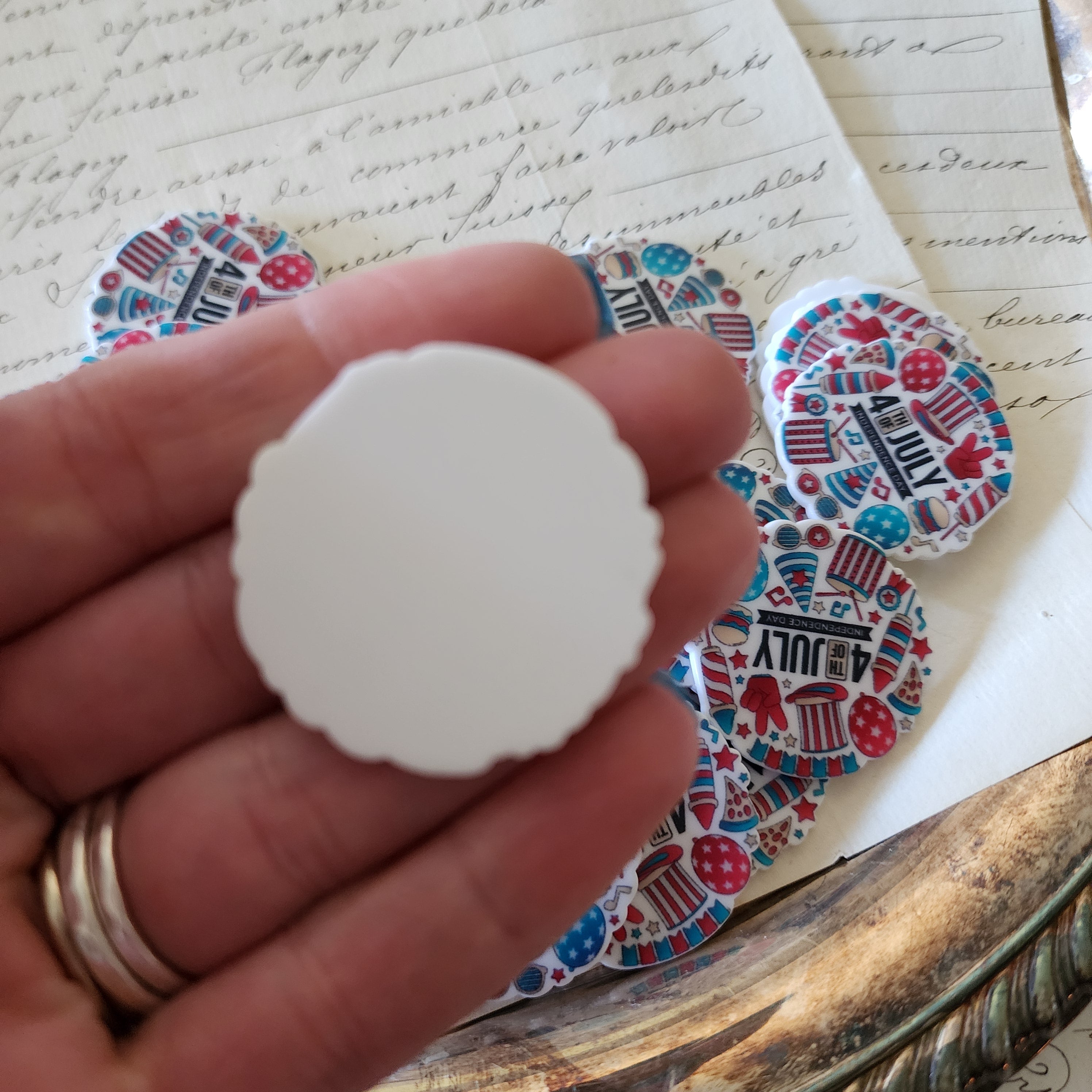 2pc 4th of July Planar Resin