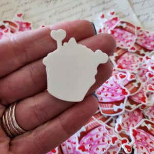 2pc Valentine Cupcake Planar Resin
