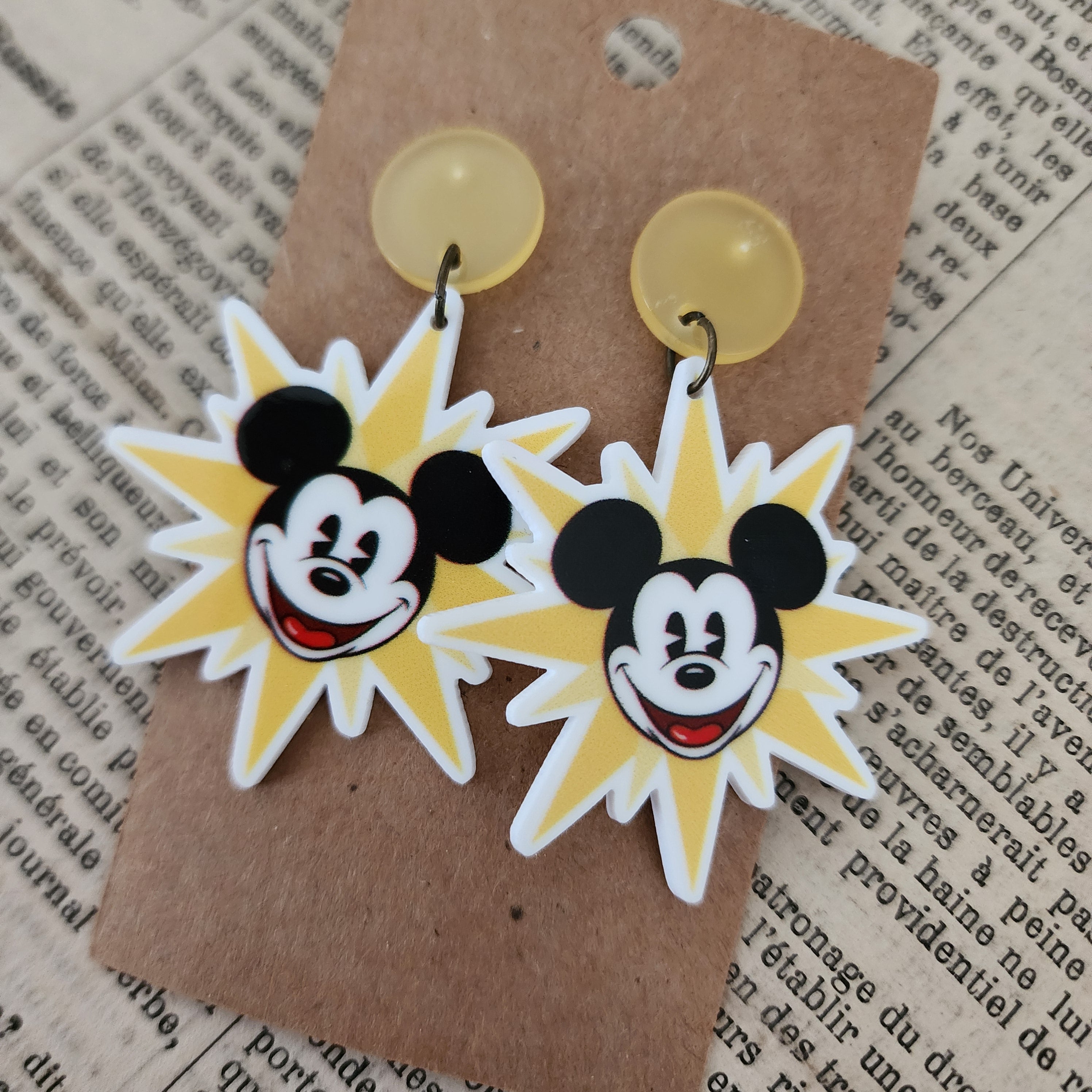 California Mouse Drop Earrings