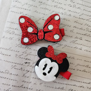 Red Mouse Character Hair Clip