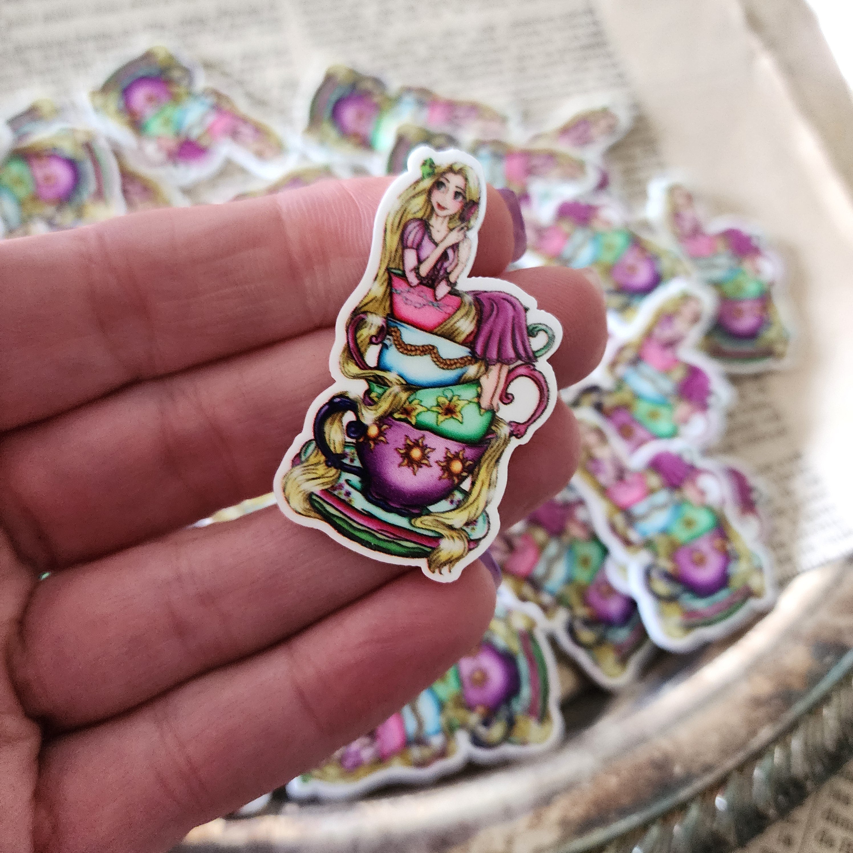 2pc Rapunzel Teacup Planar Resin