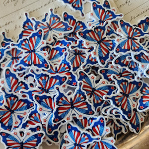 2pc Americana Butterfly Planar Resin