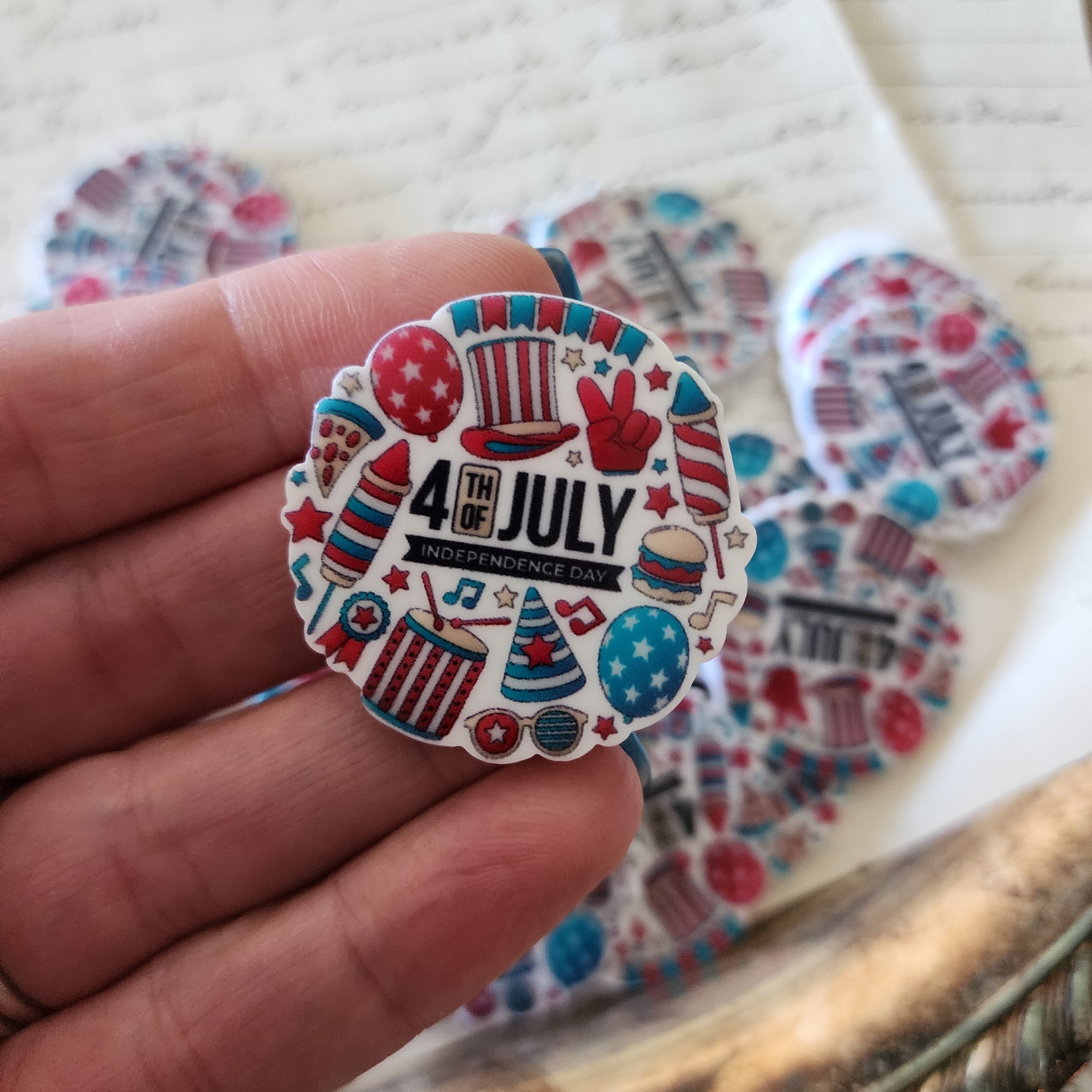 2pc 4th of July Planar Resin