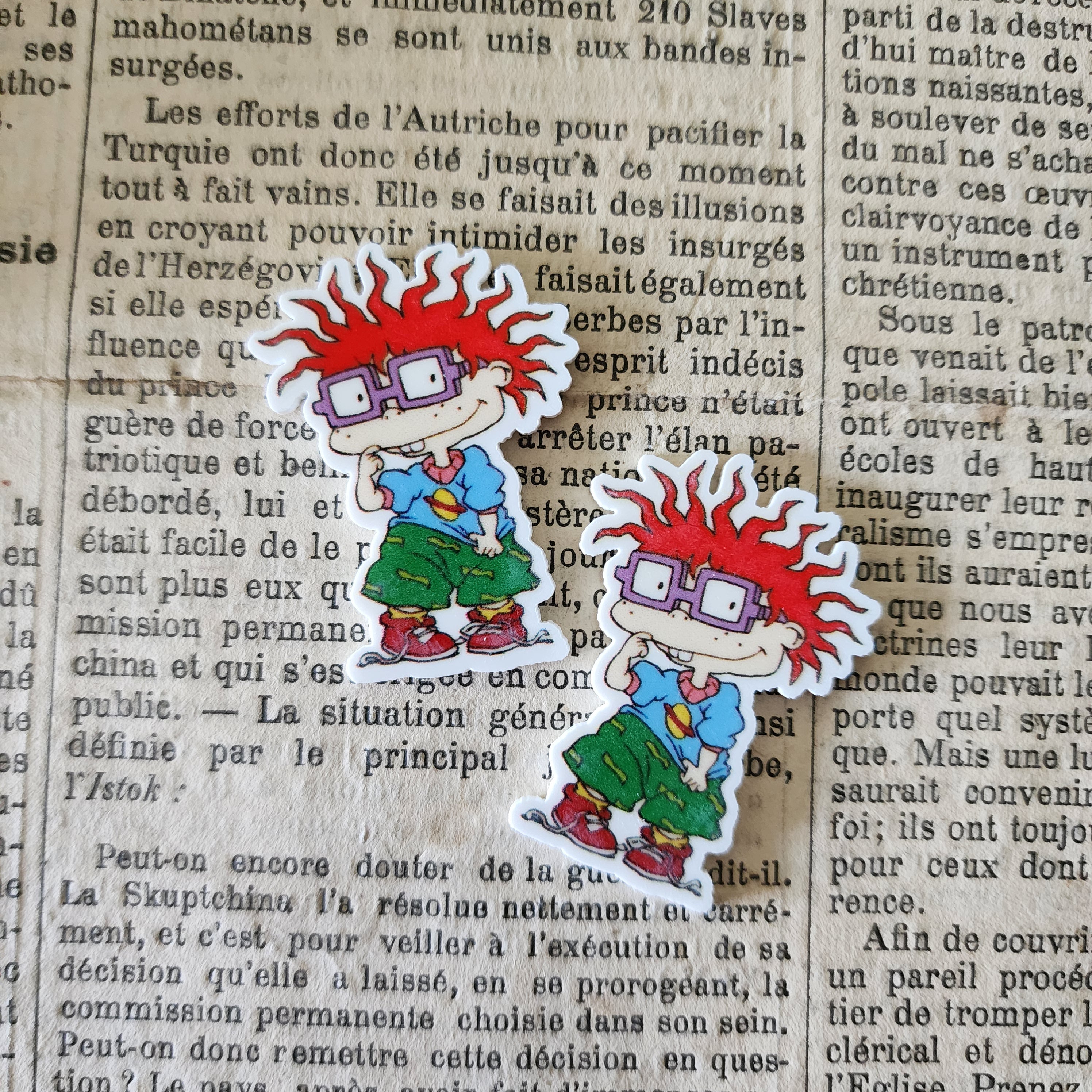 2pc 90's Cartoon Planar Resin